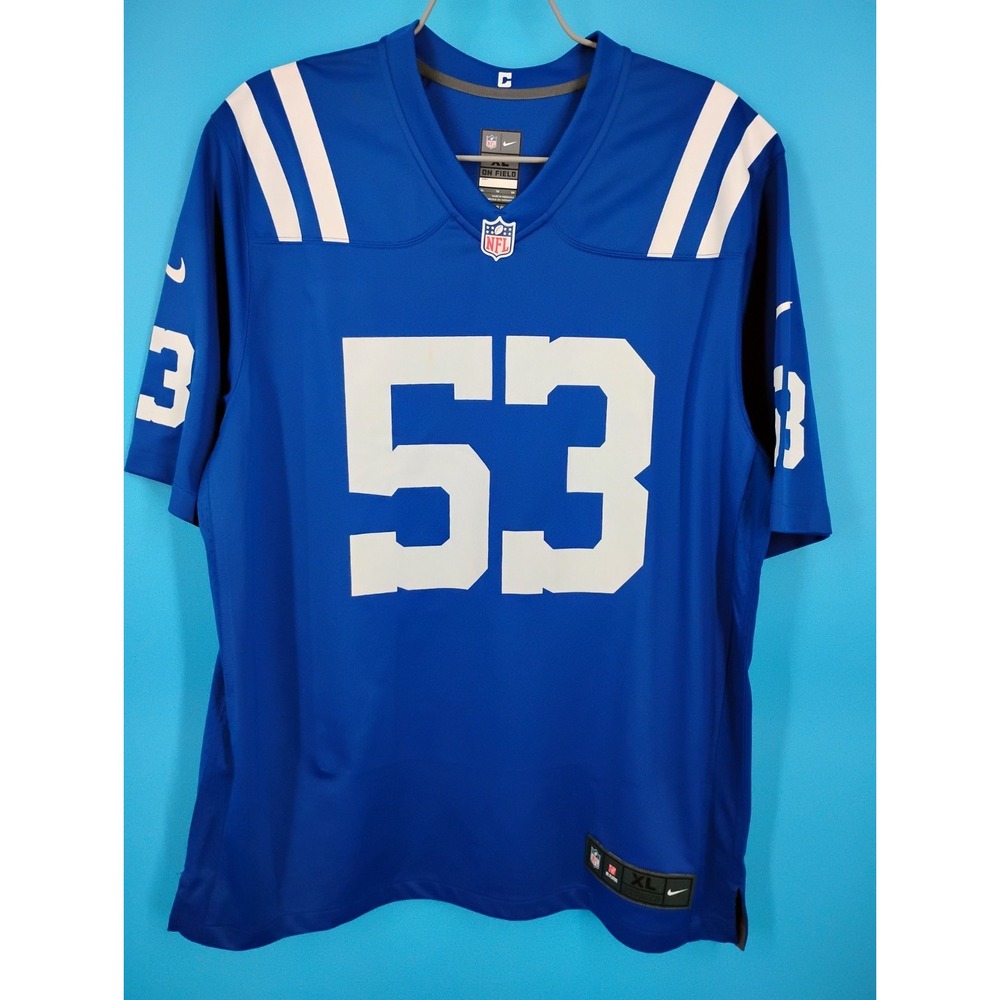 Nike NFL Indianapolis Colts Shaquille Leonard 53 Jersey Blue Mens XL - Picture 2 of 13